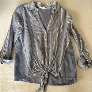 Lovestitch blue and white striped blouse